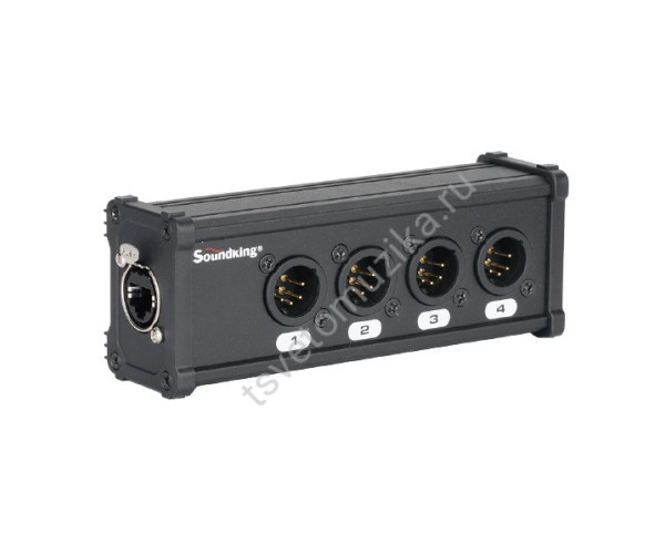 CXA029 DMX КОММУТАЦИОННАЯ КОРОБКА/РАСШИРИТЕЛЬ СИГНАЛОВ DMX 4хXLR(5p)male - RJ-45