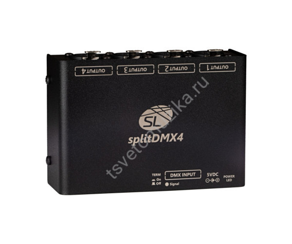 splitDMX4/3PIN [SL-SDX4P] Сплиттер DMX512 1вход-4выхода, ТМ Siberian Lighting