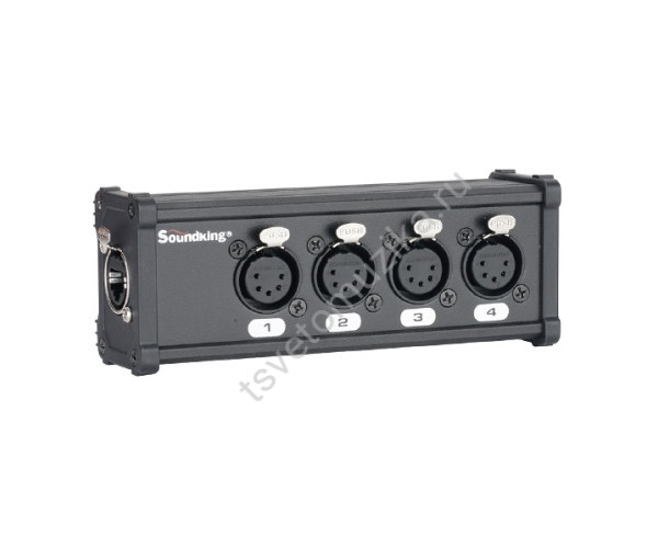 CXA030 DMX КОММУТАЦИОННАЯ КОРОБКА/РАСШИРИТЕЛЬ СИГНАЛОВ DMX 4хXLR(5p)female - RJ-45, Soundking