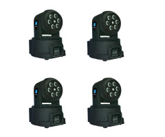 LM70L Комплект из 4 штук моторизированных светодиодных мини-прожекторов с лазером, 6х8Вт