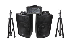 ZH0602D15LS Комплект акустической системы, микшер, микрофон, кабели, 2х250Вт ZH0602D15LS Комплект акустической системы, микшер, микрофон, кабели, 2х250Вт