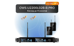 OWS-U2200L02В-B-PRO Двухканальная радиосистема с поясными передатчиками, петличным OWS-L02В микрофоном (круг беж), диапазон В:512-562 МГц, Октава OWS-U2200L02В-B-PRO Двухканальная радиосистема с поясными передатчиками, петличным OWS-L02В микрофоном (круг беж), диапазон В:512-562 МГц, Октава
