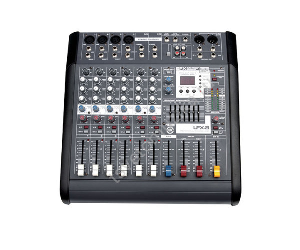 LFX-8MT Микшерный пульт 8 каналов, 400Вт, USB