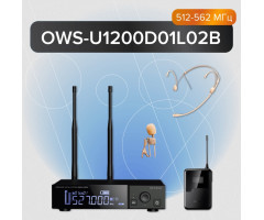 OWS-U1200D01L02B Одноканальная радиосистема с поясным передатчиком, головным и петличным микрофонами, без кейса, Октава