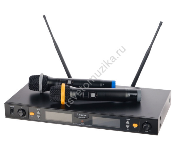 LS-Q2-2M Беспроводная микрофонная система, 2 ручных передатчика