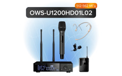 OWS-U1200HD01L02 Беспроводная система с ручным передатчиком, головным и петличным микрофоном, Октава OWS-U1200HD01L02 Беспроводная система с ручным передатчиком, головным и петличным микрофоном, Октава