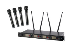 LS-Q6-4M Беспроводная микрофонная система, 4 ручных передатчика, Laudio LS-Q6-4M Беспроводная микрофонная система, 4 ручных передатчика, Laudio