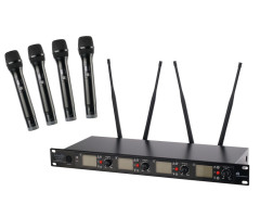 LS-Q6-4M Беспроводная микрофонная система, 4 ручных передатчика, Laudio